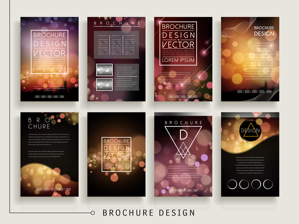 Gorgeous brochure cover templates vectors 03