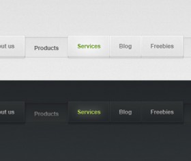 Gray and Black Psd Web Menu