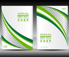 Green and white Cover template vector