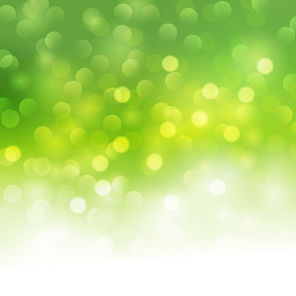 Green blurs background with shiny light cricles vector