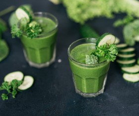 Green healthy vegetable smoothie juice HD picture