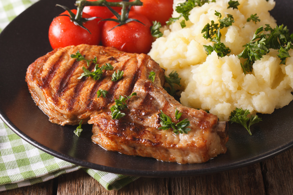 Grilled Pork Steak with Mashed Potatoes HD picture 03