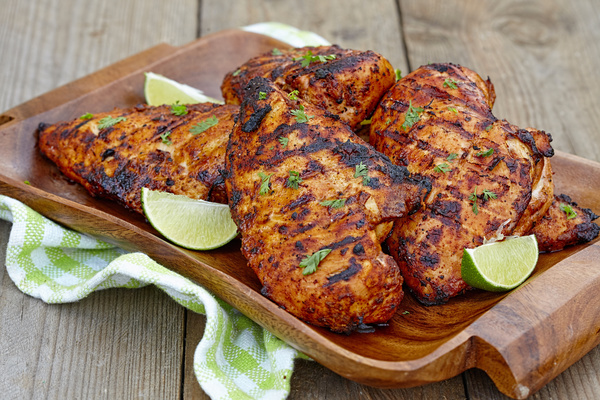 Grilled chicken with lemon HD picture