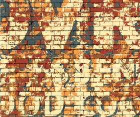 Grunge brick wall background vectors 02