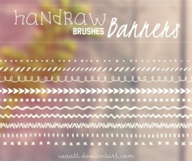 Handraw Banners photoshop brushes