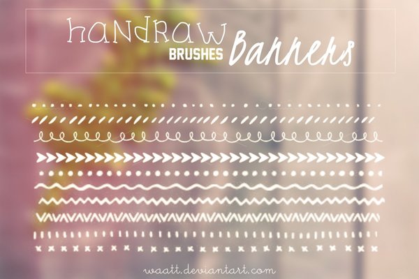 Handraw Banners photoshop brushes