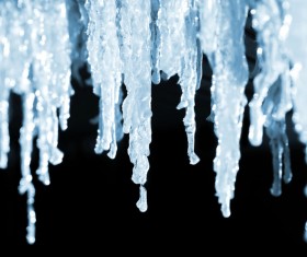 Hanging icicles Stock Photo 02
