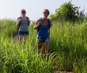Hikers with backpack Stock Photo 16