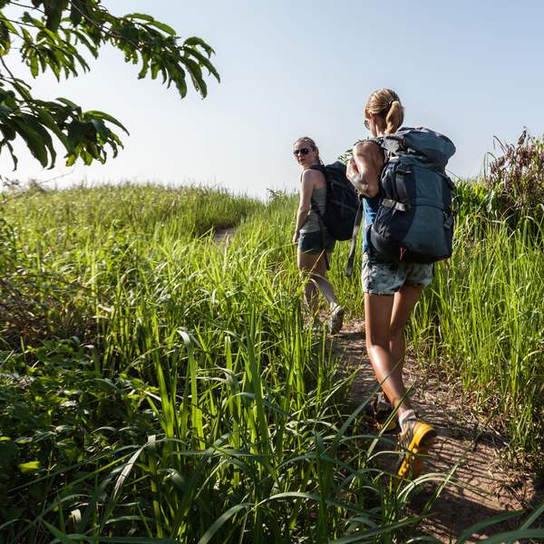 Hikers with backpack Stock Photo 17