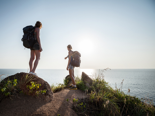 Hikers with backpack Stock Photo 18