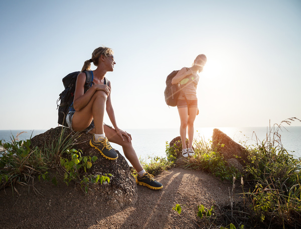 Hikers with backpack Stock Photo 19