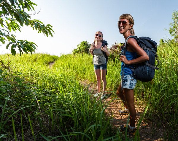 Hikers with backpack Stock Photo 27