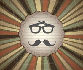 Hipster style grunge background vector 02