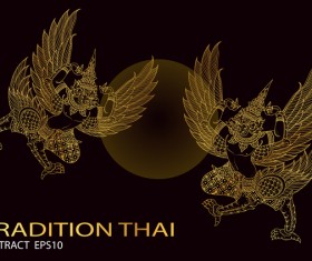King bird thai tradition vector illustration