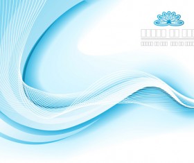 Light blue wavy abstract background vector 10