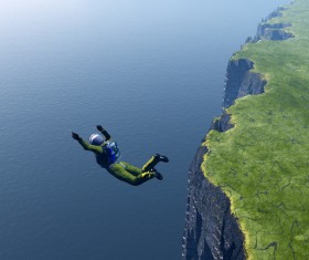 Limit skydiving movement Stock Photo