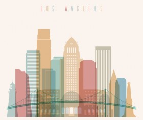 Los Angeles building vector illustration