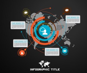 Media infographic vector set 02