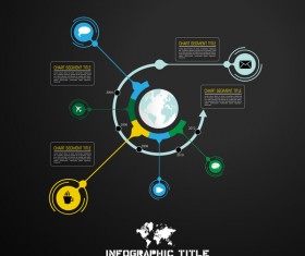 Media infographic vector set 04