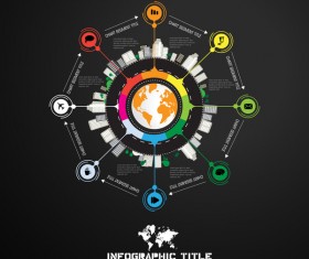 Media infographic vector set 06