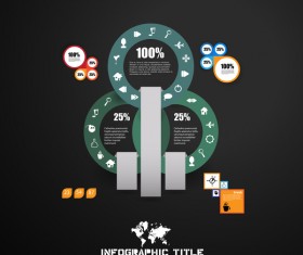 Media infographic vector set 07