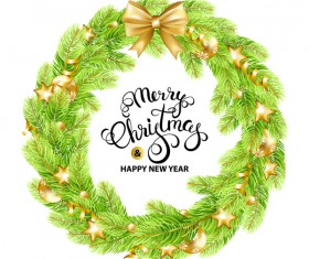 Merry christmas frame elegant vector material