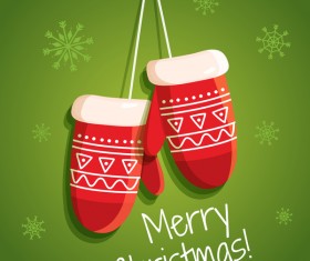 Merry christmas postcard vector design 02