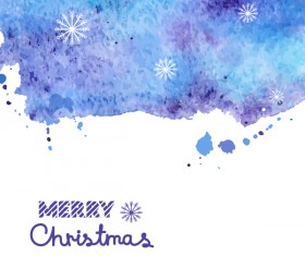 Merry christmas watercolor backgrounds vector