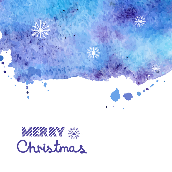 Merry christmas watercolor backgrounds vector