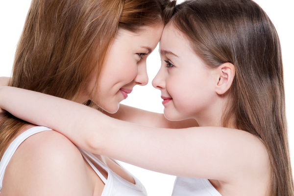 Mother And Daughter Embraced Smiling Stock Photo Free Download-9219
