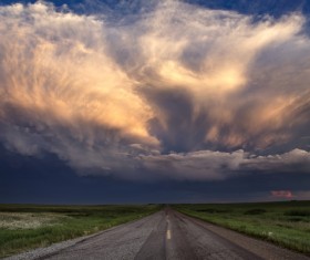 Natural landscape Baiyun Highway Stock Photo