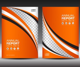 Orange cover template vector material