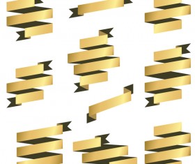 Origami ribbon vectors material 01