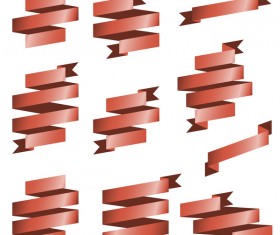 Origami ribbon vectors material 03