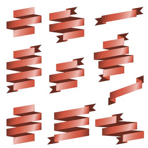 Origami ribbon vectors material 03