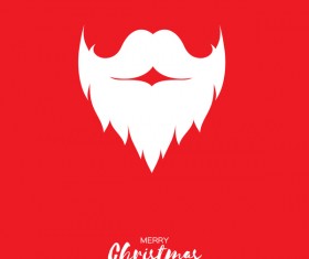Paper beard with christmas card vectors 01