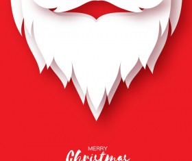 Paper beard with christmas card vectors 02