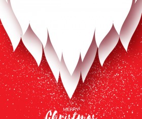 Paper beard with christmas card vectors 03