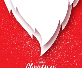 Paper beard with christmas card vectors 04