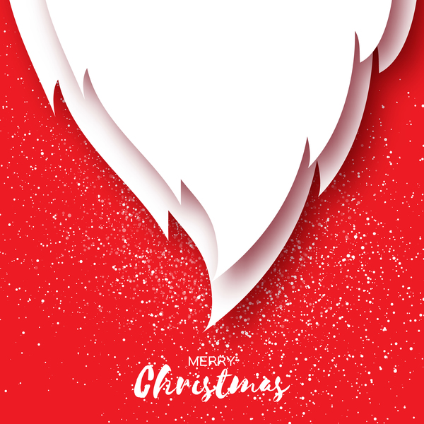 Paper beard with christmas card vectors 04