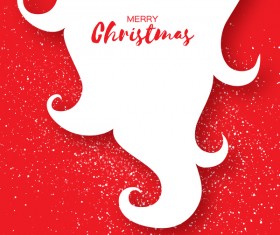 Paper beard with christmas card vectors 05