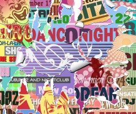 Paper wall grunge background vectors 02