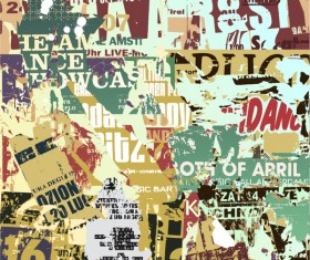 Paper wall grunge background vectors 04