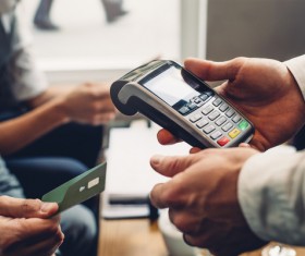 Payment by Credit Card Stock Photo