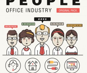 People office industry template vectors sert 01