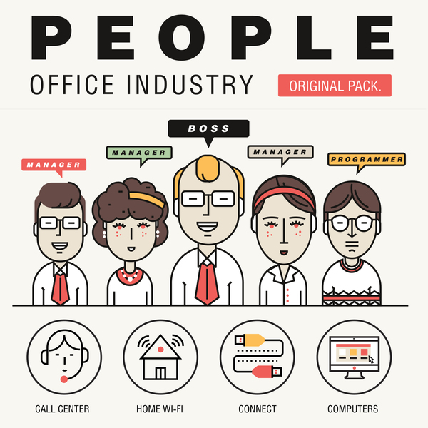 People office industry template vectors sert 01