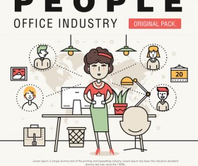 People office industry template vectors sert 05