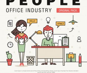 People office industry template vectors sert 06