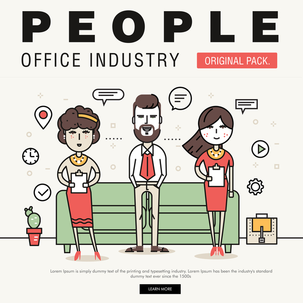 People office industry template vectors sert 07