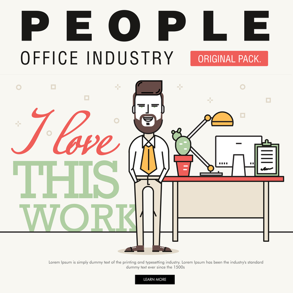 People office industry template vectors sert 09